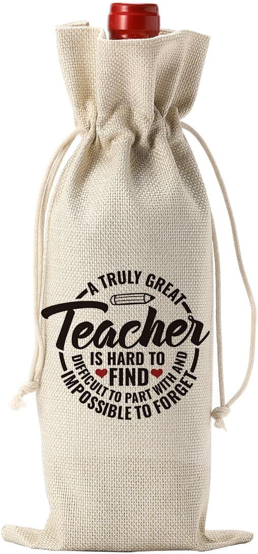 Teacher Wine Bag Teacher Appreciation Gifts Teacher Gifts Thank You Gifts for Teacher Back to School Teacher Gifts Teacher Christmas Gifts End of Year Teacher Gifts