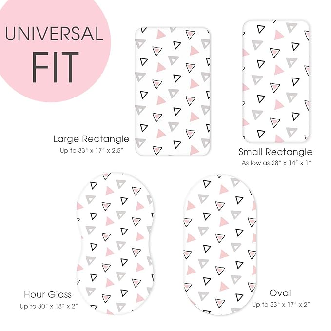 GRSSDER Stretchy Ultra Soft Fitted Bassinet Sheet Set 2 Pack, Universal Fit for Bassinets Baby Cradle Moses Basket Oval Rectangle Pad/Mattress, Dream Unicorn Bassinet Sheets for Babys and Girls