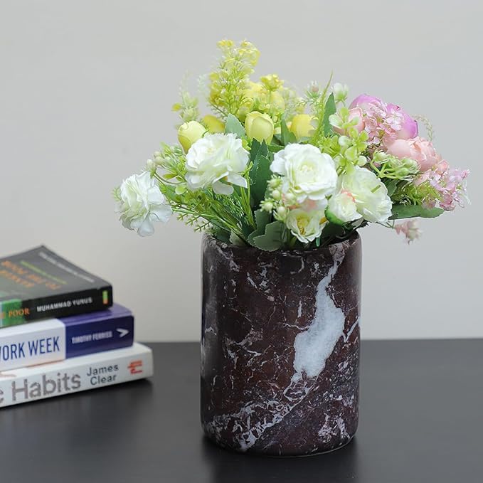 Marble Wine Chiller- Premium Wine Chiller Bucket- Perfect Wine Bottle Chiller- Keep Your Champagne Chiller and Safe- Easily Holds 750ml Bottle - Wine Cooler (Red Ziarat)