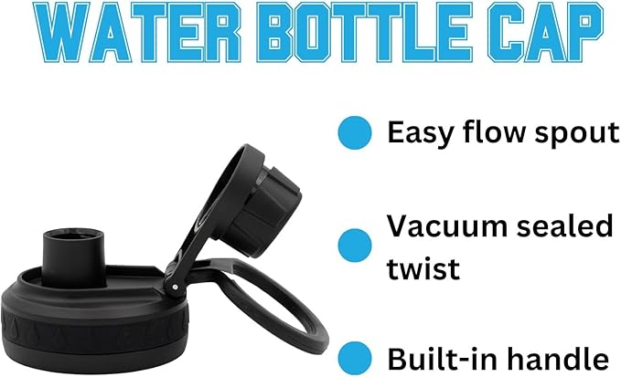 Iowa Hawkeyes Water Bottle - Black Double Walled Stainless Steel 24 oz Keeps Drinks Cold or Hot