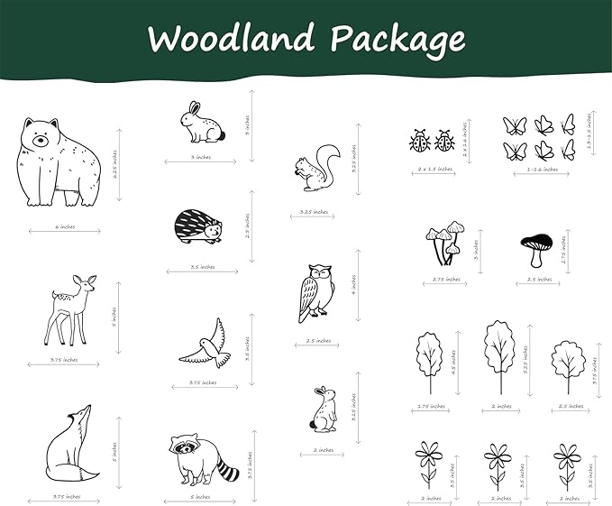 Woodland Wall Decals Wilderness Stickers Removable Decals Forest Decals Forest Animals Boys Nursery Bedroom Decor