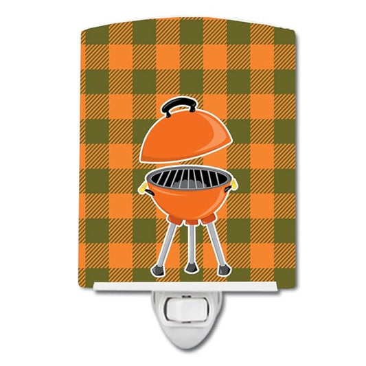 Caroline's Treasures BB8632CNL Backyard BBQ Grill Ceramic Night Light Compact, UL-Certified, Ideal for Bedroom, Bathroom, Nursery, Hallway, Kitchen, 6x4x3, Multicolor