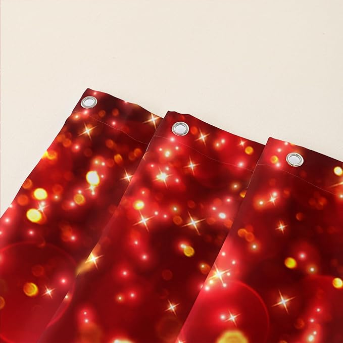 AILONEN Red Rose Shower Curtain for Bathroom,Romantic Rose Flower Waterproof Bath Curtain,Girls Women Curtain Bathroom Decor 72" W x 84" H with 12 Plastic Hooks