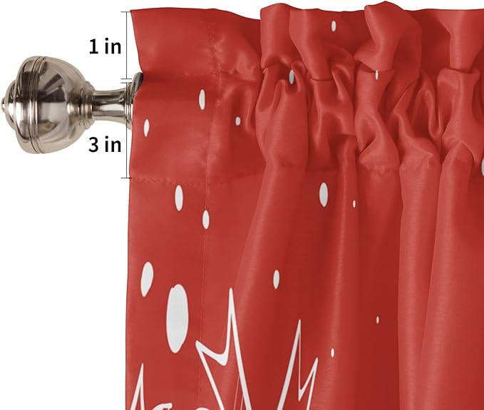 Grin-ch Window Valance for Kitchen Living Room Merry Grinchmas Window Curtain for Bedroom Christmas Window Valance Rod Pocket Window Treatment Christmas Window Decorations, 54" W x 18" L