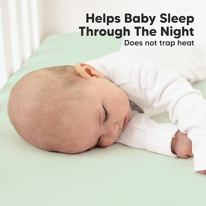 2-Pack Organic Crib Sheets for Boys, Girls - Jersey Fitted Crib Sheet, Baby Crib Sheets Neutral, Crib Mattress Sheet, Cotton Crib Sheets, Breathable Crib Sheet, Baby Mattress Sheets (Wildflowers)