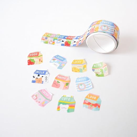 Foodie Cute Fun Washi Sticker Tape Decorative Stationery Sticker Roll | Set of 5