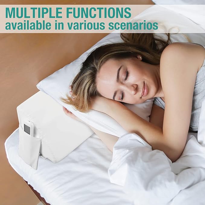 Vekkia Twin Bed Wedge Pillow for Headboard/Wedge Pillow Headboard/Bed Gap Filler/Headboard Pillow,Pillow Wedge for Headboard Gap Between Mattress and Headboard,Stop Loosing Your Pillows(White)