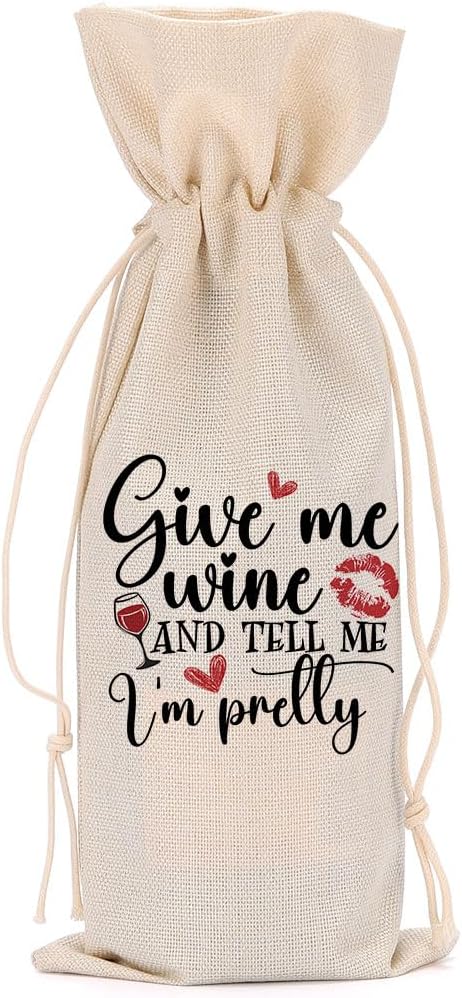 Funny Wine Quotes Wine Bag Wine Tasting Party Supplies for Wine Lovers Women Men Bride Groom Friend Yaya Christmas Birthday Wedding Bachelorrette Party Wine Bags