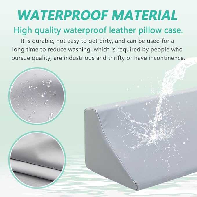 Wedge Pillow Post Surgery for Sleeping Bed Body Positioners Triangle Incline Waterproof Hospital Wedges Prevent Back Bed Sores Support Side Sleep Bedridden Patient Pregnancy Medical Turnover Device