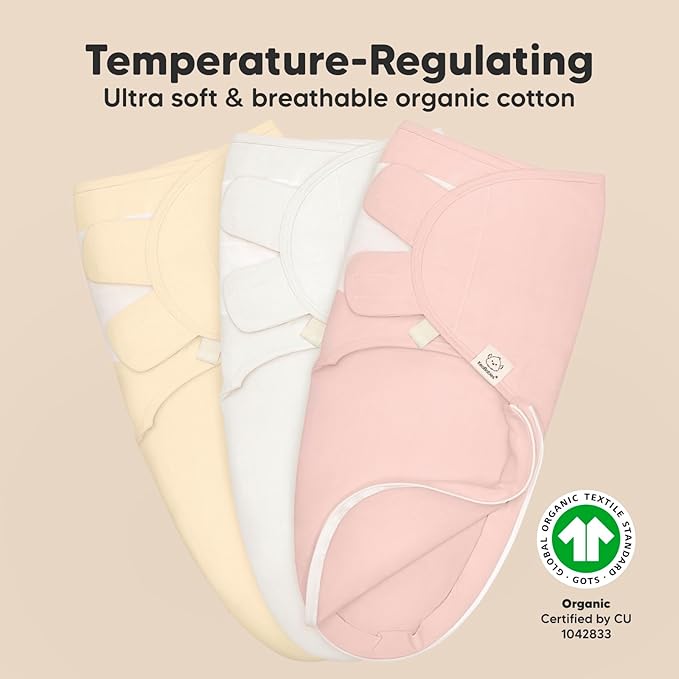 Baby Swaddle Sleep Sacks with Zipper - 3-Pack Newborn Swaddle Sack, Baby Swaddles Sleep Sack 0-3 Months, Wearable Blanket Baby, Baby Swaddle Blanket Wrap, Swaddle Sack, Easy Change Swaddle (Daffodil)