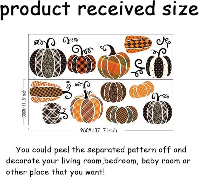 SUPERDANT Halloween Wall Stickers Polka Dot Pumpkin Wall Decals Textured Pumpkin Wall Sticker Halloween Stickers for Kids Halloween Window Decoration for Halloween Party Decorations