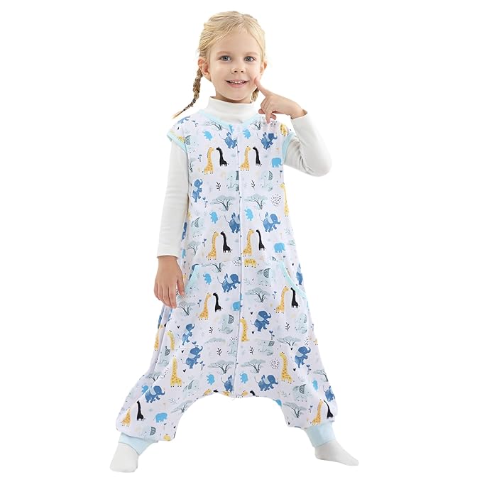 WONDAY Baby Toddler Sleep Sack, Sleep Sack 12-24 Months, Sleep Sack Early Walkers Baby Wearable Blanket, Toddler Baby Sleep Sack with Feet, Sleeveless Breathable Sleep Sacks with Legs