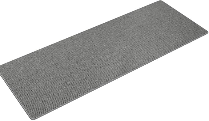 COSY HOMEER 24X60 Inch Kitchen Rug Mats Made of 100% Polypropylene Strip TPR Backing Soft Kitchen Mat Specialized in Anti Slippery and Machine Washable,for Kitchen, Floor Home,Office,Sink,Laundry,Grey