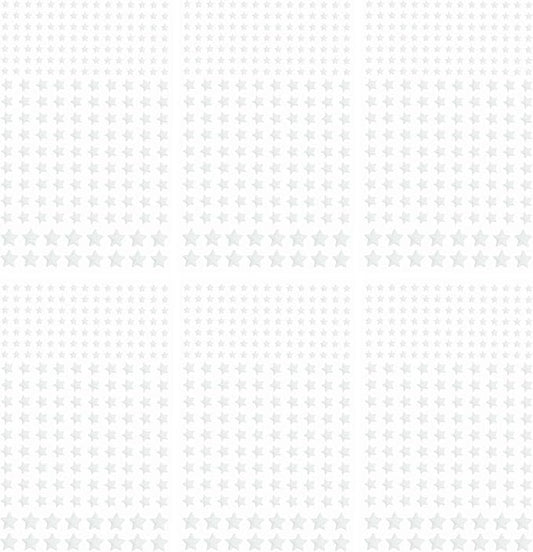 MECCANIXITY Glow in The Dark Star Decals Decor Blue Wall Stickers for Ceiling Bedroom Bedding Room 6 Set