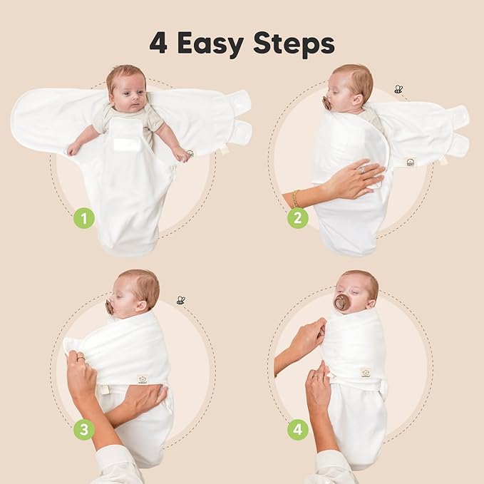 Baby Swaddle Sleep Sacks with Zipper - 3-Pack Newborn Swaddle Sack, Baby Swaddles Sleep Sack 0-3 Months, Wearable Blanket Baby, Baby Swaddle Blanket Wrap, Swaddle Sack, Easy Change Swaddle (Daffodil)