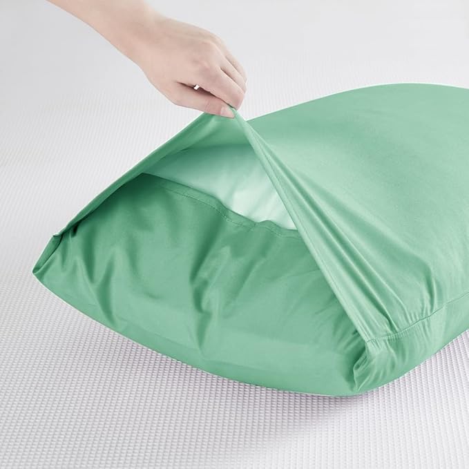Small Pillow Case 14x20 Microfiber Pillowcases Set Soft Comfortable Not Shrink Toddler Pillow Case Light Green Pillow Covers Envelope Style 2 Pack