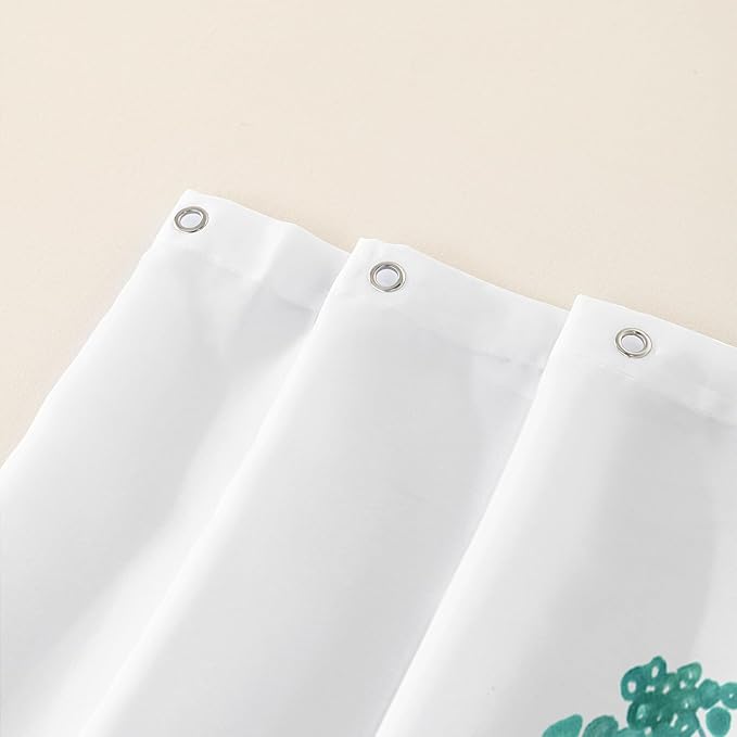 AILONEN Purple Blue Floral Shower Curtain,Watercolor Flower Leaves Wildflower Decorative Bath Curtain 60" W*72" H Polyester Fabric Waterproof Bathroom Curtain with 12 Plastic Hooks