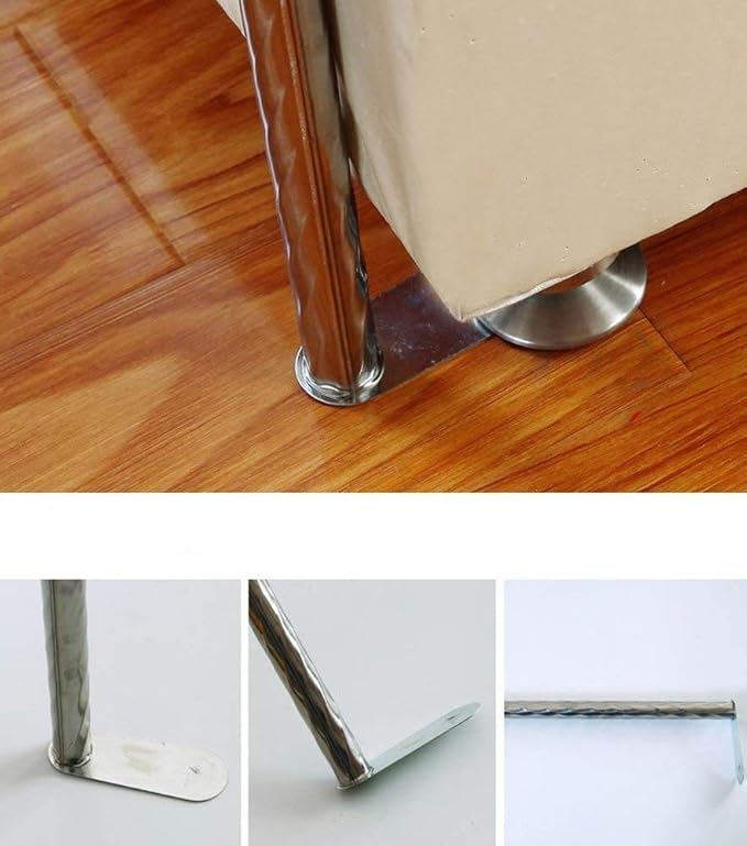 Mengersi Canopy Bed Frame Post Queen Size,Stainless Steel Canopy Frame Poles Four Corner Bed Bracket Fit for Metal/Wood Bed Bedroom Decor