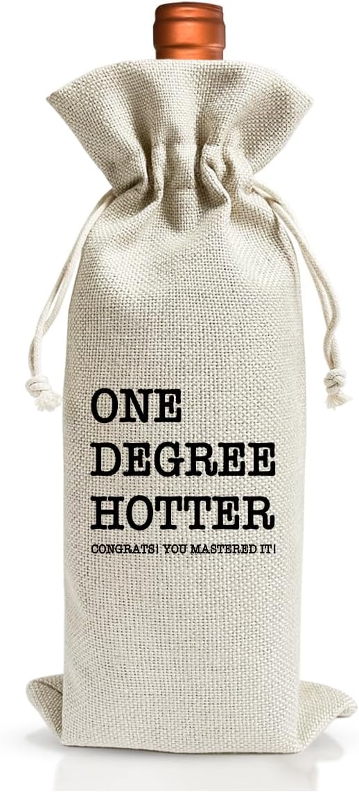 Graduation Gifts For Him Her Graduation Wine Gift Bag, For Students Masters Nurses College High Student Inspirational Graduation Farewell Gifts Drawstring Burlap Wine Bottle Bags