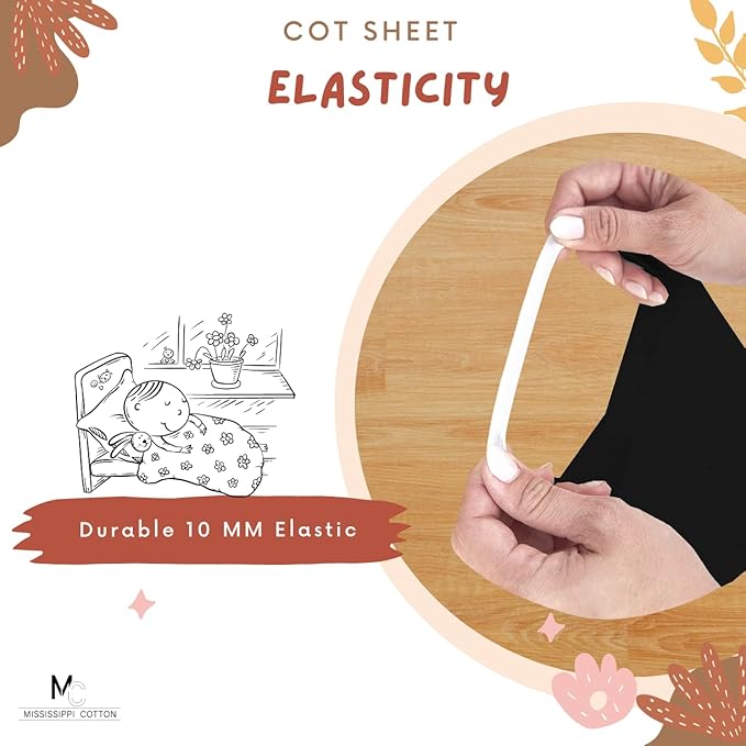 Pack of 24 Cot Sheet for Daycare Preschool Cot Bed -Polyblend Fabric with Corner Elastic Cots Sheets Fits On 22" X 52" Inches Size Toddler and Preschool Daycare Cot Black 22 X 52 Size