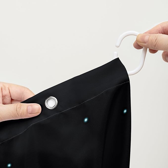 AILONEN Blue and Red Rose Shower Curtain,Cute Dolphin Shower Curtain for Bathroom Decor,60" W*72" H Polyester Waterproof Evening Starry Moon Flower Bath Curtain with 12 Hooks