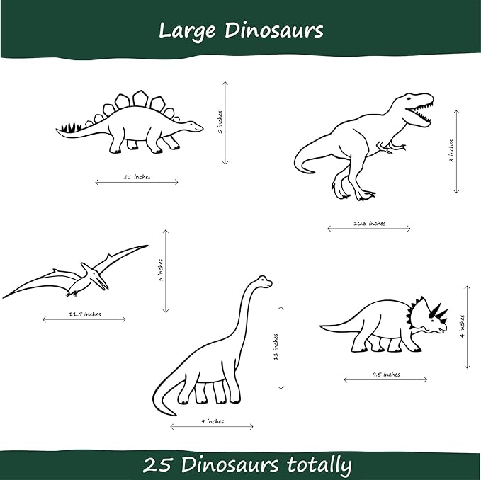 Large Dinosaur Wall Decals Removable Vinyl Nursery Decor Boys Room Wall Decor Stickers