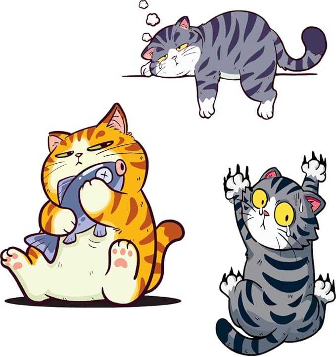 Cat Car Sticker Car Window Sticker 3D for Car Window Bumper Cute Car Decal for Car Window Door Bumper Car Accessories Decoration 3 Pack Personalized Unique