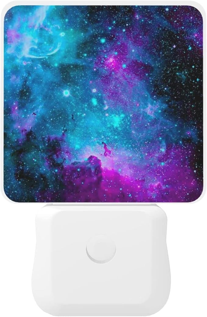 Galaxy Night Light for Kids Boys Plug into Wall Led Nightlight with Dusk to Dawn Sensor Compact Lamp Bedroom Bathroom Nursery Hallway Stairs Kitchen Home Decor