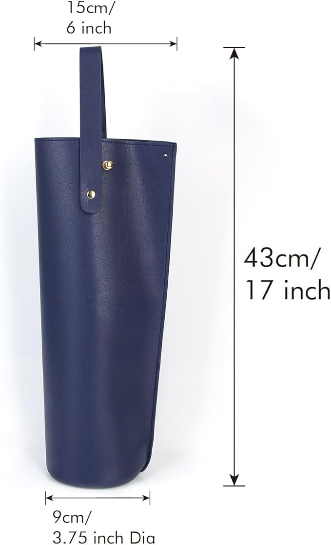 Wine Gift Bag, Reusable PVC Leather Wine Tote Carrier, Double Layered bag, Birthday Bridal Showers Holiday Gifts