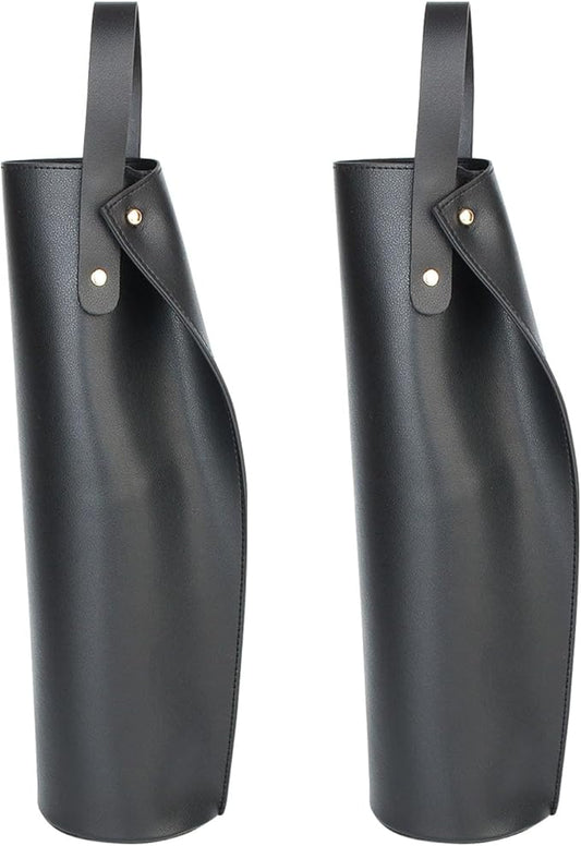 Wine Gift Bag, Reusable PVC Leather Wine Tote Carrier, Double Layered bag, Birthday Bridal Showers Holiday Gifts