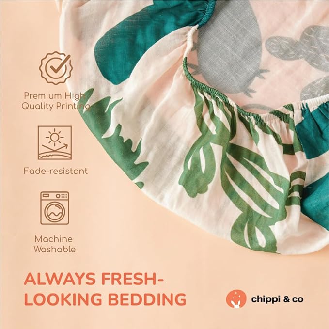 Cactus Crib Sheets, Arizona Nursery Decor, Succulent Crib Bedding Stuff, Western Crib Sheets, for New Mom, New Baby Gifts, Cotton Standard Size Boy & Girl 52X28X9''