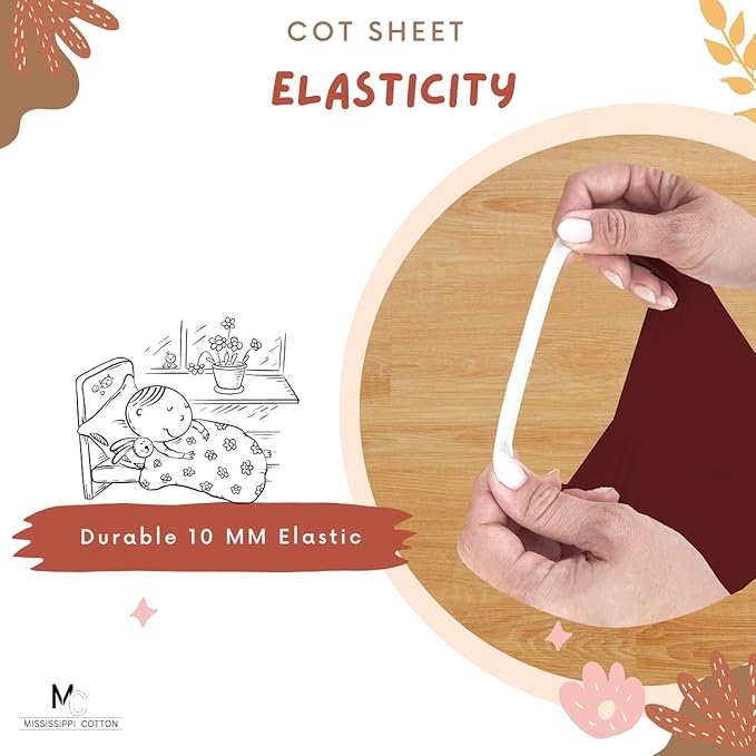 Pack of 24 Cot Sheet for Daycare Preschool Cot Bed -Polyblend Fabric with Corner Elastic Cots Sheets Fits On 22" X 52" Inches Size Toddler and Preschool Daycare Cot Burgundy 22 X 52 Size