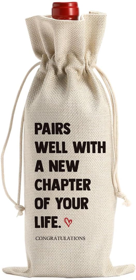 Qzvuic Wine Bag, Coworker Leaving Gifts for Men Women, Goodbye Gifts for Coworkers, Going Away Gifts for Coworkers Women, Farewell Gifts for Coworkers, Moving Away Gifts for Friends, Leaving Job