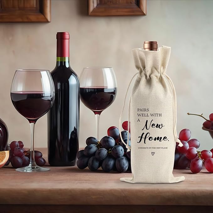 House Warming Gifts New Home New Home Gift Ideas Pairs Well With a New Home Wine Bag Realtor Gift to Clients First New Home Gifts Housewarming Gifts New Home Wine Bag New Home Owner Gifts
