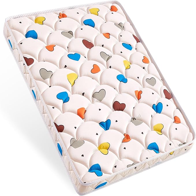 Pack and Play Mattress - 38" x 26"- Premium Cotton Fabric Playpen Mattresses, Safety Reinforced Play Yard Mattress - Fits for Graco & Baby Trend & Pamo Babe Playard, Firm Support and Comfort Foam