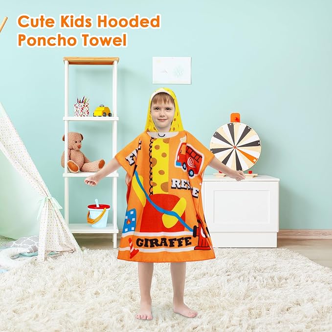 Kids Beach Towels Baby Towels with Hood Toddler Pool Towel Large Bath Towels for Boys and Girls for Travel Shower Swimming
