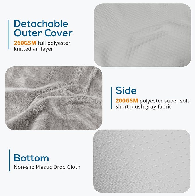 Sasttie Wedge Pillow for Sleep Apnea, 12 Inch Memory Foam Bed Wedge Pillow for Acid Reflux Relief, 30 Degree Triangle Incline Pillow Wedge for Sleeping with Removable Cover, Solid Warm Gray