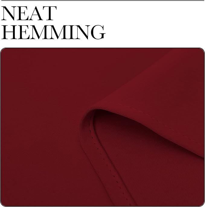 NICETOWN Christmas Window Curtains Blackout Drapes, Thermal Insulated Solid Grommet Blackout Curtains/Draperies for Living Room (Burgundy Red, 1 Pair, 34 by 63 inches)