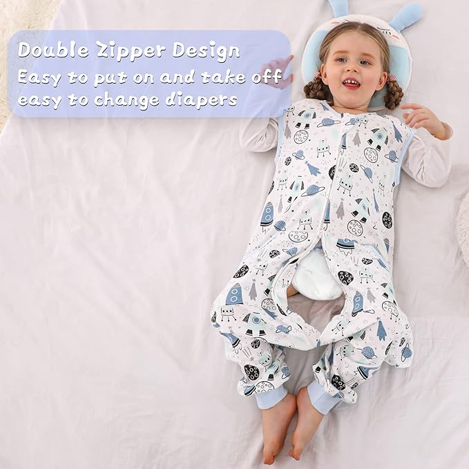 WONDAY Baby Toddler Sleep Sack, Sleep Sack 3t-5t, Sleep Sack Baby Wearable Blanket, Baby Sleep Sacks with Feet, Sleeveless Soft Sleep Sacks for Baby Boys or Girls