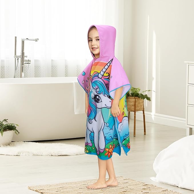 Kids Beach Towels Baby Towels with Hood Toddler Pool Towel Large Bath Towels for Boys and Girls for Travel Shower Swimming