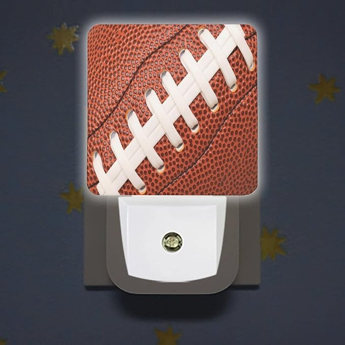 LED Night Lights Lamp with Dusk to Dawn Sensor, Full Frame Rugby Ball Night Lamp, Night Lights Plug Into Wall for Kids Room, Bedroom, Bathroom, Kitchen, Hallway
