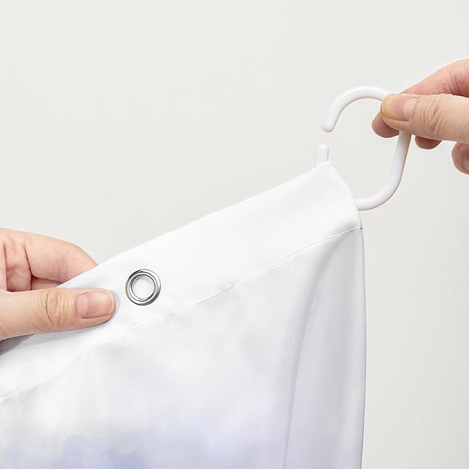 AILONEN Beautiful Butterfly Shower Curtain Bathroom 72" W*84" H Purple Butterfly Curtain Cloth Fabric Bathroom for Girls Kids,Deep Color Shower Curtain Set