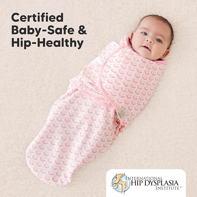 Baby Swaddle Sleep Sacks with Zipper - 3-Pack Newborn Swaddle Sack, Baby Swaddles Sleep Sack 0-3 Months, Wearable Blanket Baby, Baby Swaddle Blanket Wrap, Swaddle Sack, Easy Change Swaddle (Blossom)