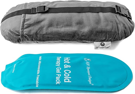 Hysterectomy, Mastectomy Seatbelt Pillow with Therapy Hot/Cold Gel Pack, Purposeful Protection Gift for Healing Surgical Incision after Abdominal or Chest Surgery for Women and Men (Gray)
