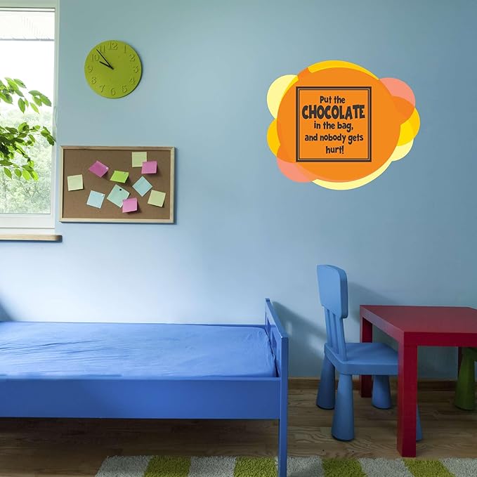 Put The chocolate in The bag Funny saying Sticker Home Wall Decoration Funny Kitchen Quote Nobody gets hurt - Size: 40 in x 32 in