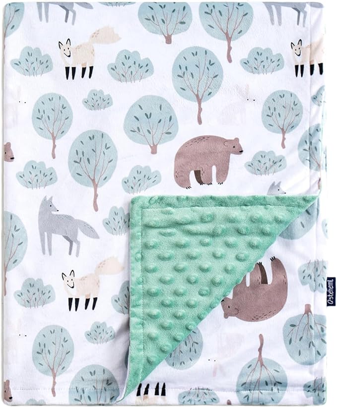 Baby Blanket for Boys Girls Super Soft Blanket,Fluffy Warm Lightweight Baby Receiving Blankets,Double Layer with Dotted Backing for Toddler Nursery (Bear, 30 * 40inch)