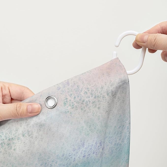 AILONEN Paris Tower Shower Curtain,Romantic Tower Theme Waterproof Fabric Shower Curtain Set for Girls Kids Teens, 48" W*72" H Pink Flowers Dreamy Eiffel Tower Shower Curtain