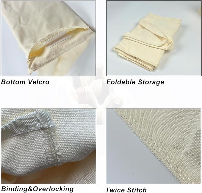 Canvas Wine Tote for 6 Bottles, Cotton Wine Bag with 6 Divider Reusable Wine Bottle Carrier Bag Holder for Travel Camping Picnic Wine Lover Gift