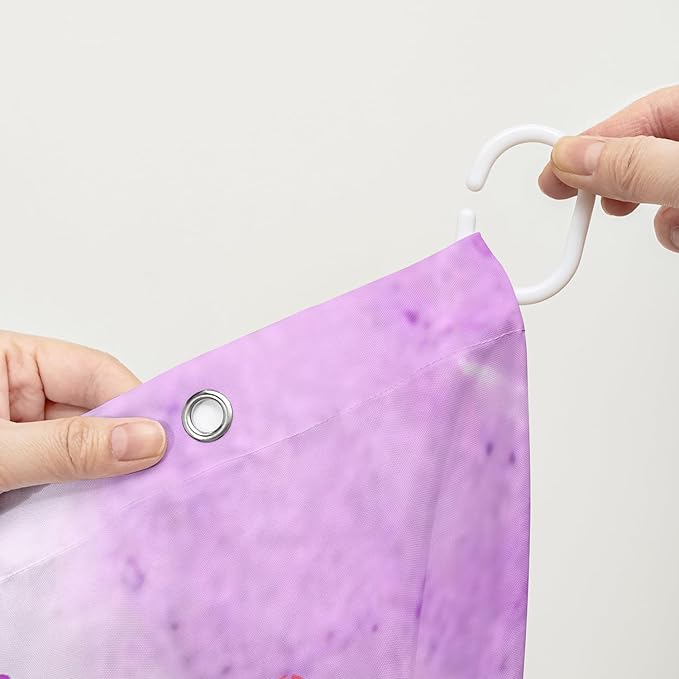 AILONEN Sugar Skull Shower Curtain for Bathroom,Pink Purple Graffiti Flower Art Bathroom Curtain for Kids Girls Teen,Bath Curtain 72" W*84" H Polyester Waterproof Bathroom Curtain with 12 Hooks