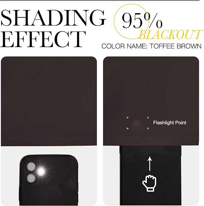 NICETOWN Blackout Thick Window Curtains - Thermal Insulated Grommet Drape Panels for Bedroom and Living Room (Brown, Set of 2, W42 x L90 per Panel)